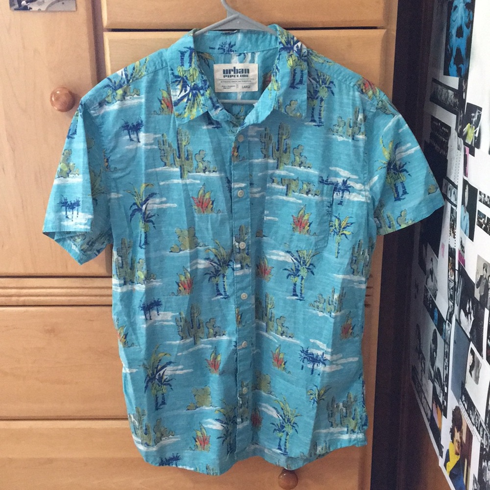 Men’s Blue Desert Button Down Shirt